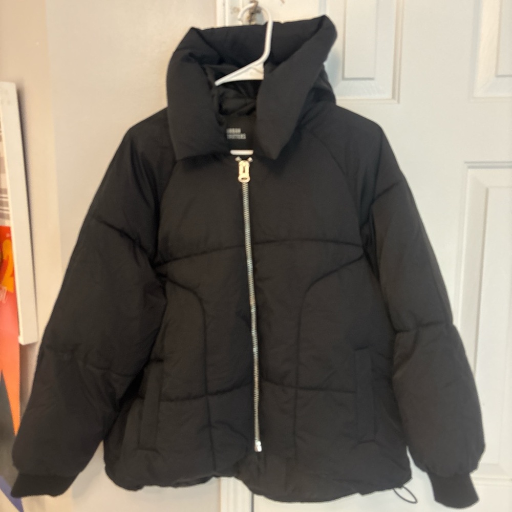 Urban Outfitters Black Puffer Coat